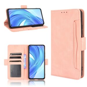 Θήκη Βιβλίο Xiaomi Mi 11 Lite 4G / Mi 11 Lite 5G Ροζ Style Skin Feel Calf Pattern Wallet Stand Pink