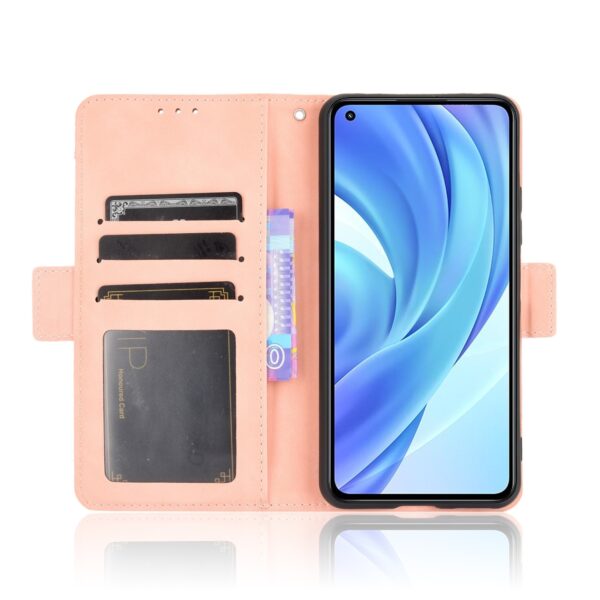 Θήκη Βιβλίο Xiaomi Mi 11 Lite 4G / Mi 11 Lite 5G Ροζ Style Skin Feel Calf Pattern Wallet Stand Pink