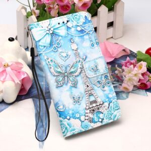 Θήκη Xiaomi Mi 11 Lite 4G / Mi 11 Lite 5G Βιβλίο Πεταλούδα Colored Drawing Pattern Plain Weave Horizontal Case Tower Butterfly