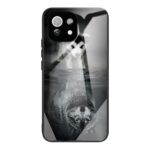 Θήκη Xiaomi Mi 11 Lite 4G / Mi 11 Lite 5G Με Πλαίσιο Σιλικόνης Και Όψη Γυαλιού Colorful Painted Glass Shockproof Case Puppy