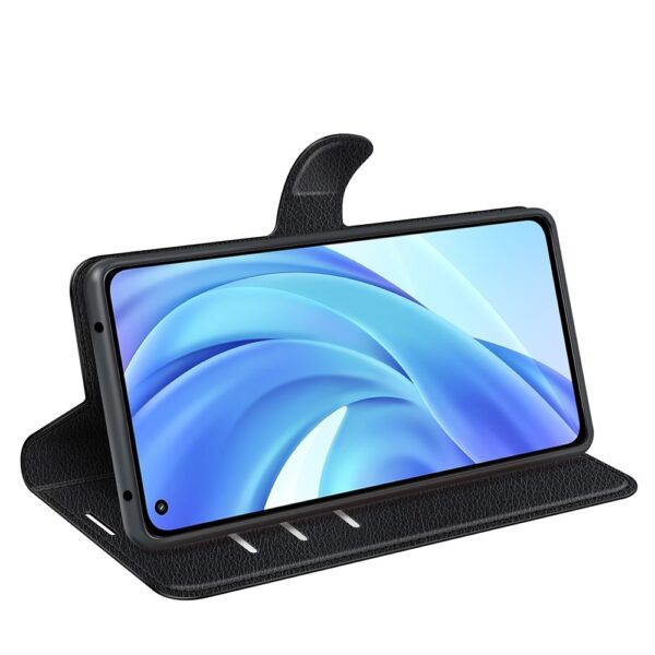Xiaomi Mi 11 Lite 4G / Mi 11 Lite 5G Θήκη Βιβλίο Μαύρο Litchi Texture Horizontal Flip Leather Case With Holder Black