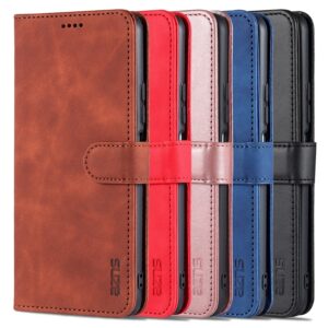 Xiaomi Mi 11 Lite 4G / Mi 11 Lite 5G Θήκη Βιβλίο Καφέ AZNS Skin Feel Calf Texture Horizontal Flip Leather Case Brown