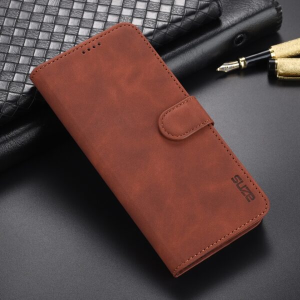 Xiaomi Mi 11 Lite 4G / Mi 11 Lite 5G Θήκη Βιβλίο Καφέ AZNS Skin Feel Calf Texture Horizontal Flip Leather Case Brown