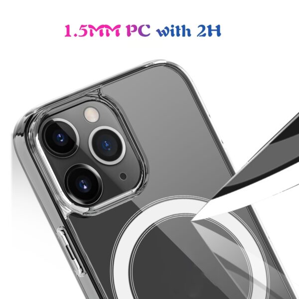 Θήκη iPhone 13 Pro Διάφανη Magsafe Case Magnetic Ring Clear Crystal Acrylic +TPU Four-corner Airbag Shockproof Transparent