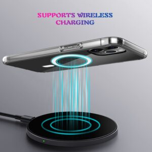 Θήκη iPhone 13 Pro Διάφανη Magsafe Case Magnetic Ring Clear Crystal Acrylic +TPU Four-corner Airbag Shockproof Transparent
