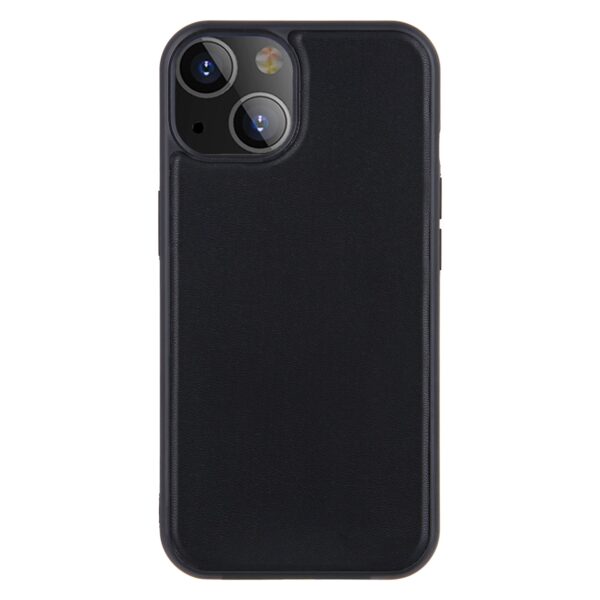 Θήκη iPhone 13 Pro Μαύρη PU Leather Skin Magnetic Patch TPU Shockproof Magsafe Case Black