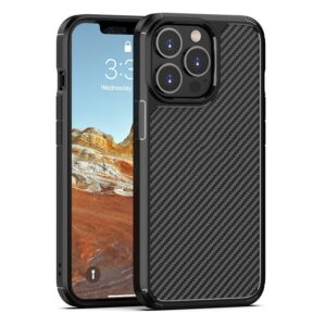 Θήκη iPhone 13 Pro Σιλικόνης Μαύρη Pioneer Carbon Fiber Texture Shockproof TPU + PC Case Black