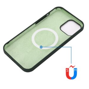 Θήκη iPhone 13 Pro Σιλικόνης Πράσινη Shockproof Magnetic Magsafe Silicone Case Dark Green