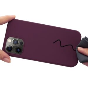 Θήκη iPhone 13 Pro Σιλικόνης Μπορντώ Shockproof Magnetic Magsafe Silicone Case Plum Color
