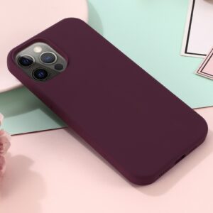 Θήκη iPhone 13 Pro Σιλικόνης Μπορντώ Shockproof Magnetic Magsafe Silicone Case Plum Color