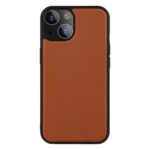 Θήκη iPhone 13 Καφέ PU Leather Skin Magnetic Patch TPU Shockproof Magsafe Case Brown