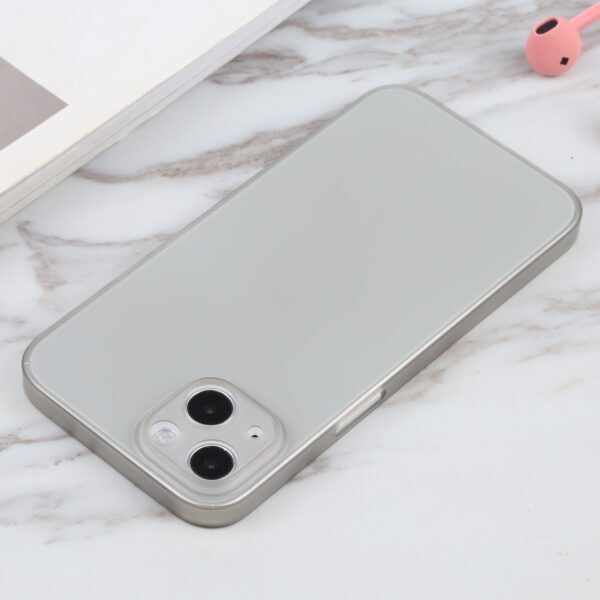Θήκη iPhone 13 Σιλικόνης Γκρι Silicone Camera Precision Hole Phone Protective Case Grey
