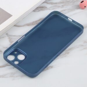 Θήκη iPhone 13 Σιλικόνης Μπλε Silicone Camera Precision Hole Phone Protective Case Blue