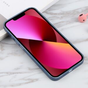 Θήκη iPhone 13 Σιλικόνης Μπλε Silicone Camera Precision Hole Phone Protective Case Blue