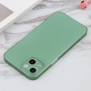 Θήκη iPhone 13 Σιλικόνης Πράσινη Silicone Camera Precision Hole Phone Protective Case Green
