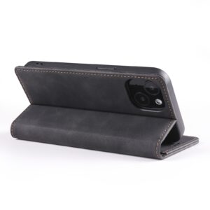 Θήκη iPhone 13 Βιβλίο Μαύρο Skin Feel Dream Series Horizontal Flip Leather Case with Card Slots Black