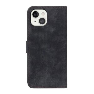 Θήκη iPhone 13 Βιβλίο Μαύρο Antelope Texture Magnetic Buckle Horizontal Flip PU Leather Case with Card Slots Black
