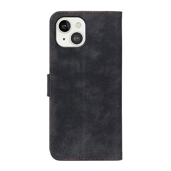 Θήκη iPhone 13 Βιβλίο Μαύρο Antelope Texture Magnetic Buckle Horizontal Flip PU Leather Case with Card Slots Black
