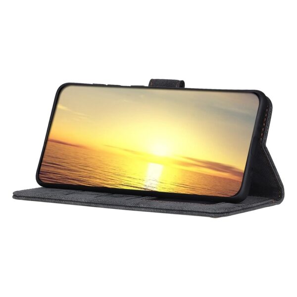 Θήκη iPhone 13 Βιβλίο Μαύρο Antelope Texture Magnetic Buckle Horizontal Flip PU Leather Case with Card Slots Black