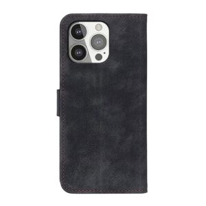 Θήκη iPhone 13 Pro Βιβλίο Μαύρο Antelope Texture Magnetic Buckle Horizontal Flip PU Leather Case with Card Slots Black