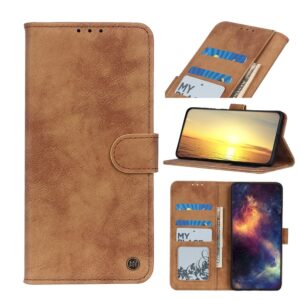 Θήκη iPhone 13 mini Βιβλίο Καφέ Antelope Texture Magnetic Buckle Horizontal Flip PU Leather Case with Card Slots Brown