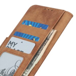 Θήκη iPhone 13 mini Βιβλίο Καφέ Antelope Texture Magnetic Buckle Horizontal Flip PU Leather Case with Card Slots Brown
