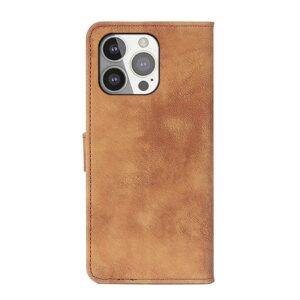 Θήκη iPhone 13 Pro Βιβλίο Καφέ Antelope Texture Magnetic Buckle Horizontal Flip PU Leather Case with Card Slots Brown
