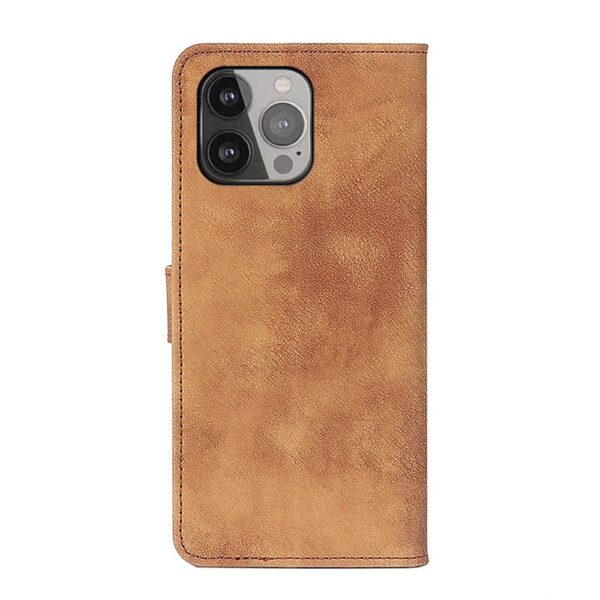 Θήκη iPhone 13 Pro Max Βιβλίο Καφέ Antelope Texture Magnetic Buckle Horizontal Flip PU Leather Case with Card Slots Brown