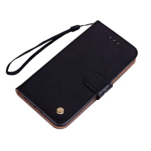 Θήκη iPhone 13 mini Βιβλίο Μαύρο Business Style Oil Wax Texture Horizontal Flip Case Black