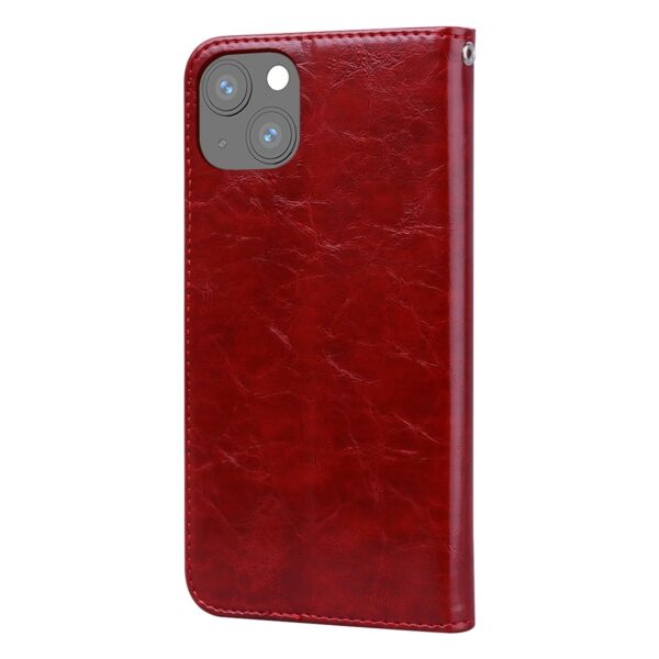 Θήκη iPhone 13 mini Βιβλίο Κόκκινο Business Style Oil Wax Texture Horizontal Flip Case Red