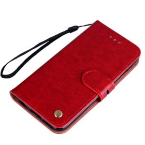 Θήκη iPhone 13 Pro Βιβλίο Κόκκινο Business Style Oil Wax Texture Horizontal Flip Case Red