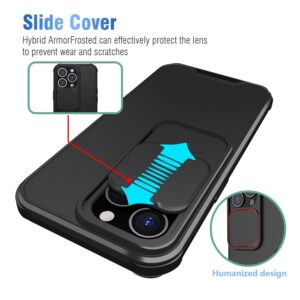 Θήκη iPhone 13 Pro Μαύρη Up and Down Sliding Camera Cover Design Shockproof TPU + PC Protective Case Black