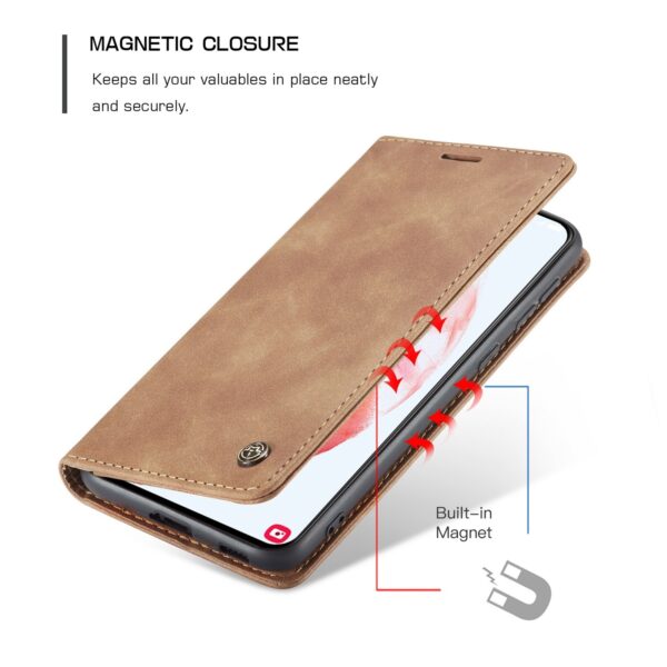 Θήκη Samsung Galaxy S21 5G Βιβλίο Καφέ CaseMe 013 Multifunctional Horizontal Flip Case Brown