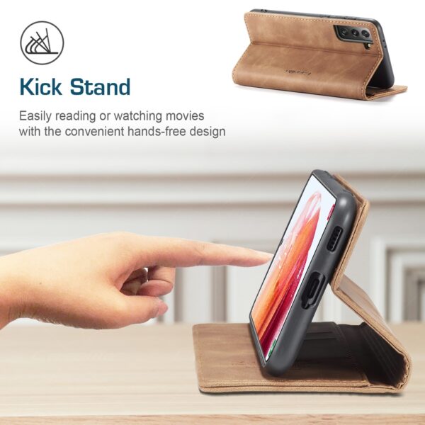 Θήκη Samsung Galaxy S21 5G Βιβλίο Καφέ CaseMe 013 Multifunctional Horizontal Flip Case Brown