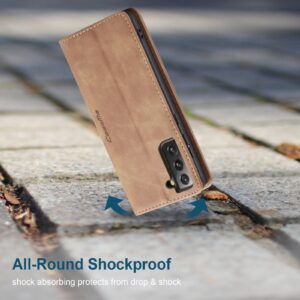 Θήκη Samsung Galaxy S21 5G Βιβλίο Καφέ CaseMe 013 Multifunctional Horizontal Flip Case Brown
