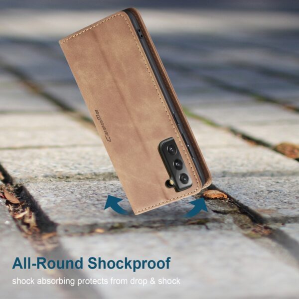 Θήκη Samsung Galaxy S21 5G Βιβλίο Καφέ CaseMe 013 Multifunctional Horizontal Flip Case Brown