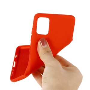 Θήκη Xiaomi Mi 10 Lite 5G Σιλικόνης Κόκκινη Solid Color Liquid Silicone Shockproof Full Coverage Protective Case Red