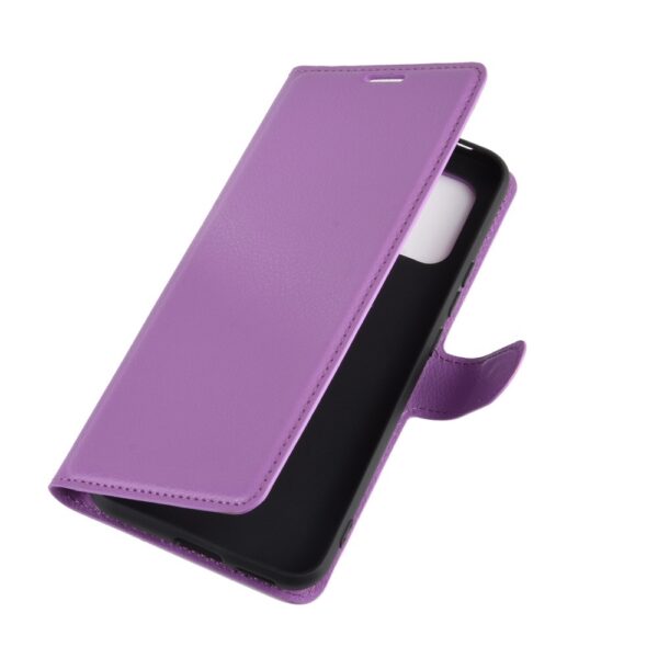 Xiaomi Xiaomi Mi 10 Lite 5G Θήκη Βιβλίο Μωβ Litchi Texture Horizontal Flip Leather Case With Holder & Card Slots Purple