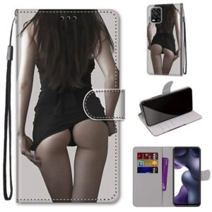 Θήκη Xiaomi Mi 10 Lite 5G Βιβλίο Coloured Drawing Cross Texture Horizontal Flip Case Upskirt