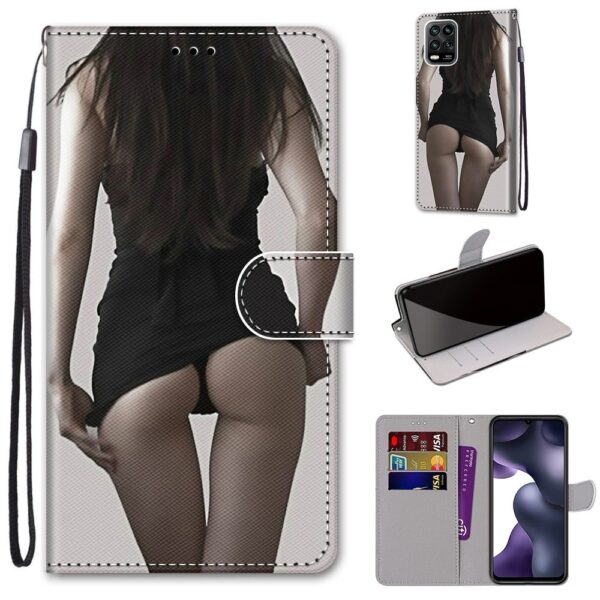 Θήκη Xiaomi Mi 10 Lite 5G Βιβλίο Coloured Drawing Cross Texture Horizontal Flip Case Upskirt