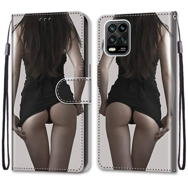 Θήκη Xiaomi Mi 10 Lite 5G Βιβλίο Coloured Drawing Cross Texture Horizontal Flip Case Upskirt Θήκη Xiaomi Mi 10 Lite 5G Βιβλίο Coloured Drawing Cross Texture Horizontal Flip Case Upskirt