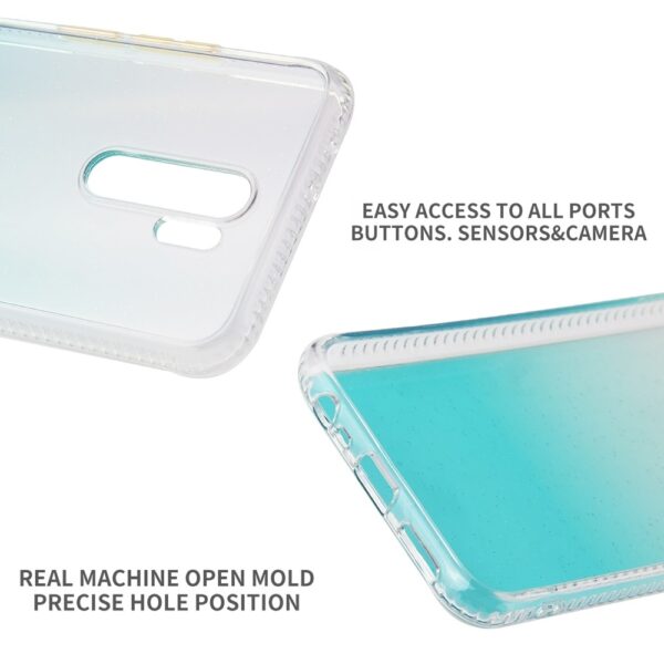 Θήκη Xiaomi Redmi 9 Σιλικόνης Μωβ Gradient Shockproof TPU Case with Detachable Buttons Purple