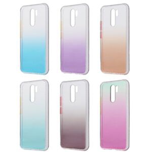 Θήκη Xiaomi Redmi 9 Σιλικόνης Μπλε Gradient Shockproof TPU Case with Detachable Buttons Blue