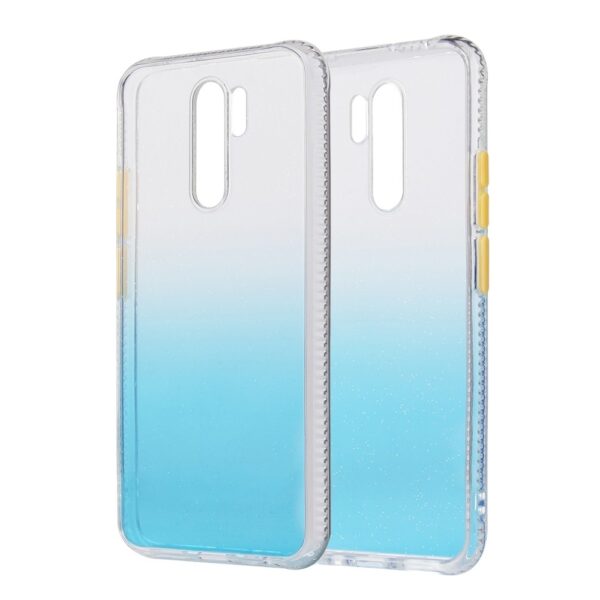 Θήκη Xiaomi Redmi 9 Σιλικόνης Μπλε Gradient Shockproof TPU Case with Detachable Buttons Blue