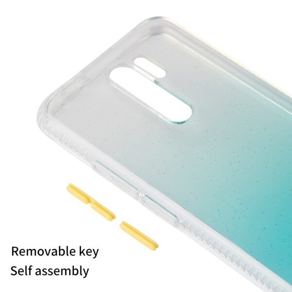 Θήκη Xiaomi Redmi 9 Σιλικόνης Μπλε Gradient Shockproof TPU Case with Detachable Buttons Blue