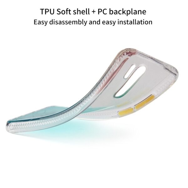 Θήκη Xiaomi Redmi 9 Σιλικόνης Μπλε Gradient Shockproof TPU Case with Detachable Buttons Blue