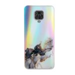 Θήκη Xiaomi Redmi Note 9S / 9 Pro / 9 Pro Max Σιλικόνης Μάρμαρο Laser Marble Pattern Clear TPU Shockproof Protective Case Black