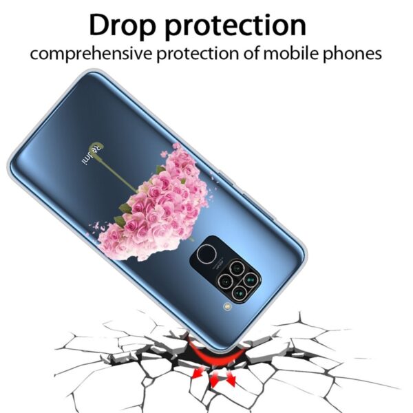 Θήκη Xiaomi Redmi Note 9 Σιλικόνης Ομπρέλα Shockproof Painted TPU Protective Case Flower Umbrella