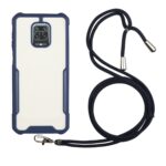 Θήκη Xiaomi Redmi Note 9S / 9 Pro / 9 Pro Max Μπλε με Λουράκι Acrylic + Color TPU Shockproof Case with Neck Lanyard Dark Blue