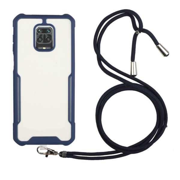 Θήκη Xiaomi Redmi Note 9S / 9 Pro / 9 Pro Max Μπλε με Λουράκι Acrylic + Color TPU Shockproof Case with Neck Lanyard Dark Blue Θήκη Xiaomi Redmi Note 9S / 9 Pro / 9 Pro Max Μπλε με Λουράκι Acrylic + Color TPU Shockproof Case with Neck Lanyard Dark Blue